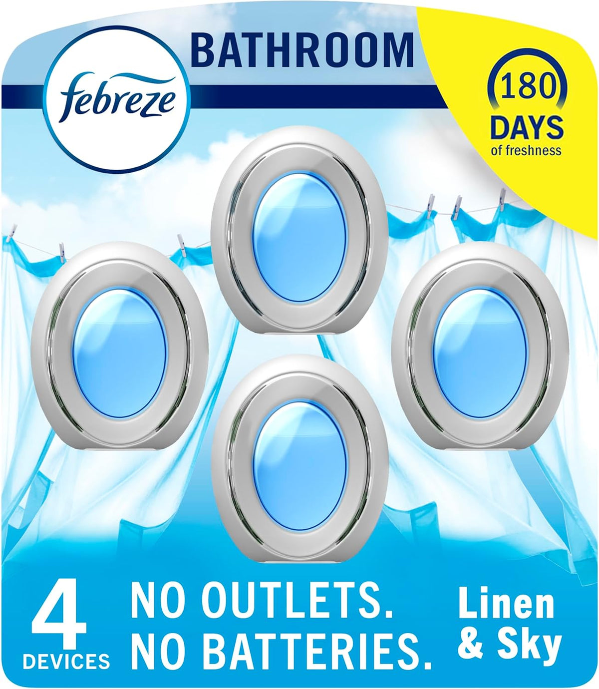 Febreze Bathroom Air Freshener Odor-Fighting for Small Spaces Scented Plug