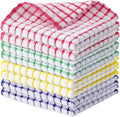 Kitinjoy Cotton 8 Pack Terry Kitchen Dish Cloths, 12 x 12 Inches Super Soft - cotton terry kitchen dish towel