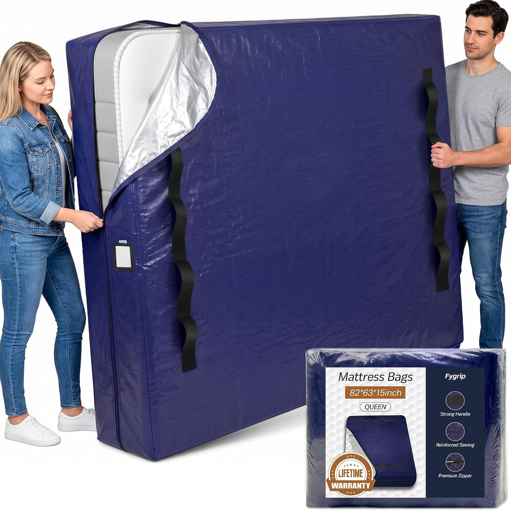 Extra Heavy Duty Mattress Bags Bed Cover for Moving & Storage, Queen