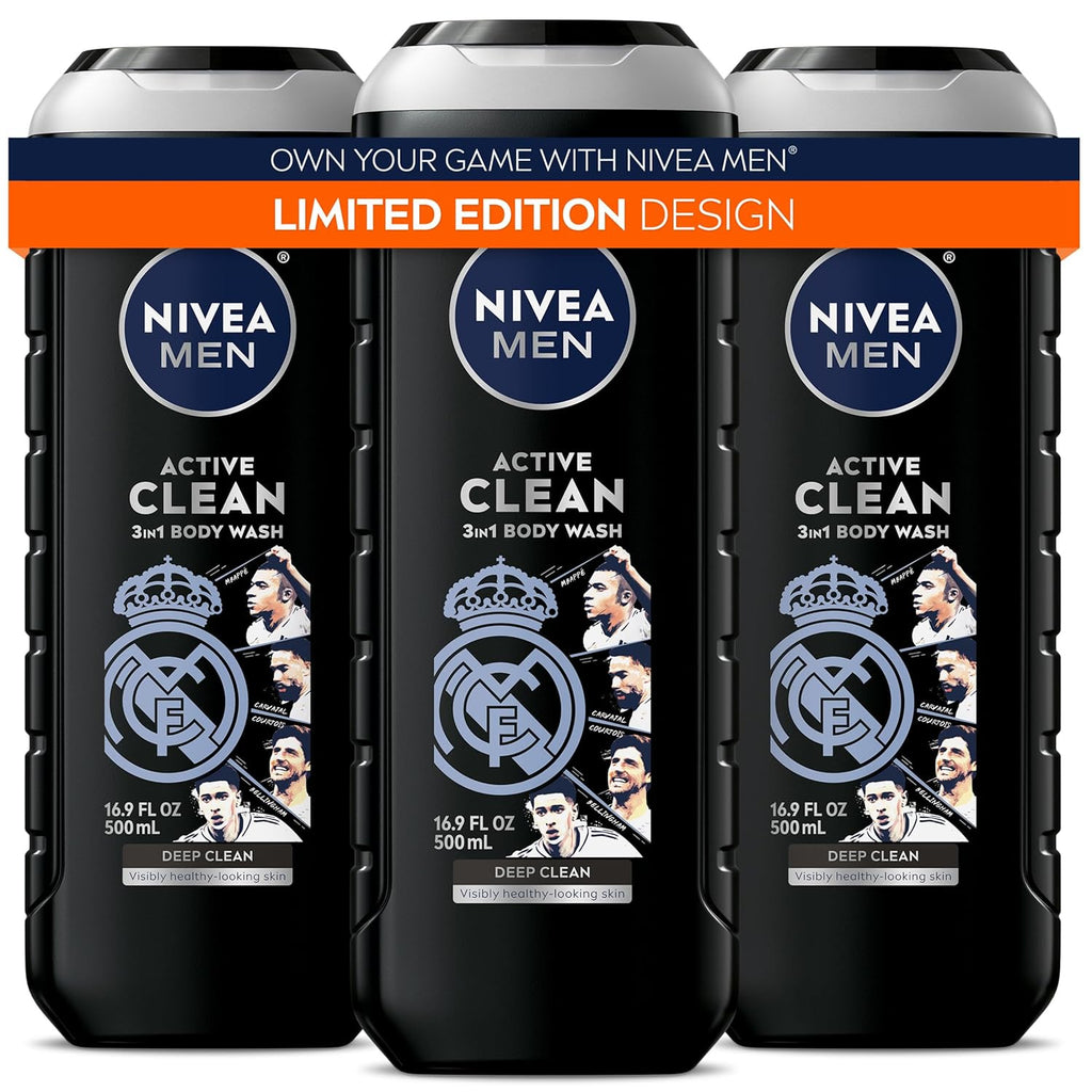 NIVEA MEN Real Madrid Limited Edition Design Active Clean Body Wash
