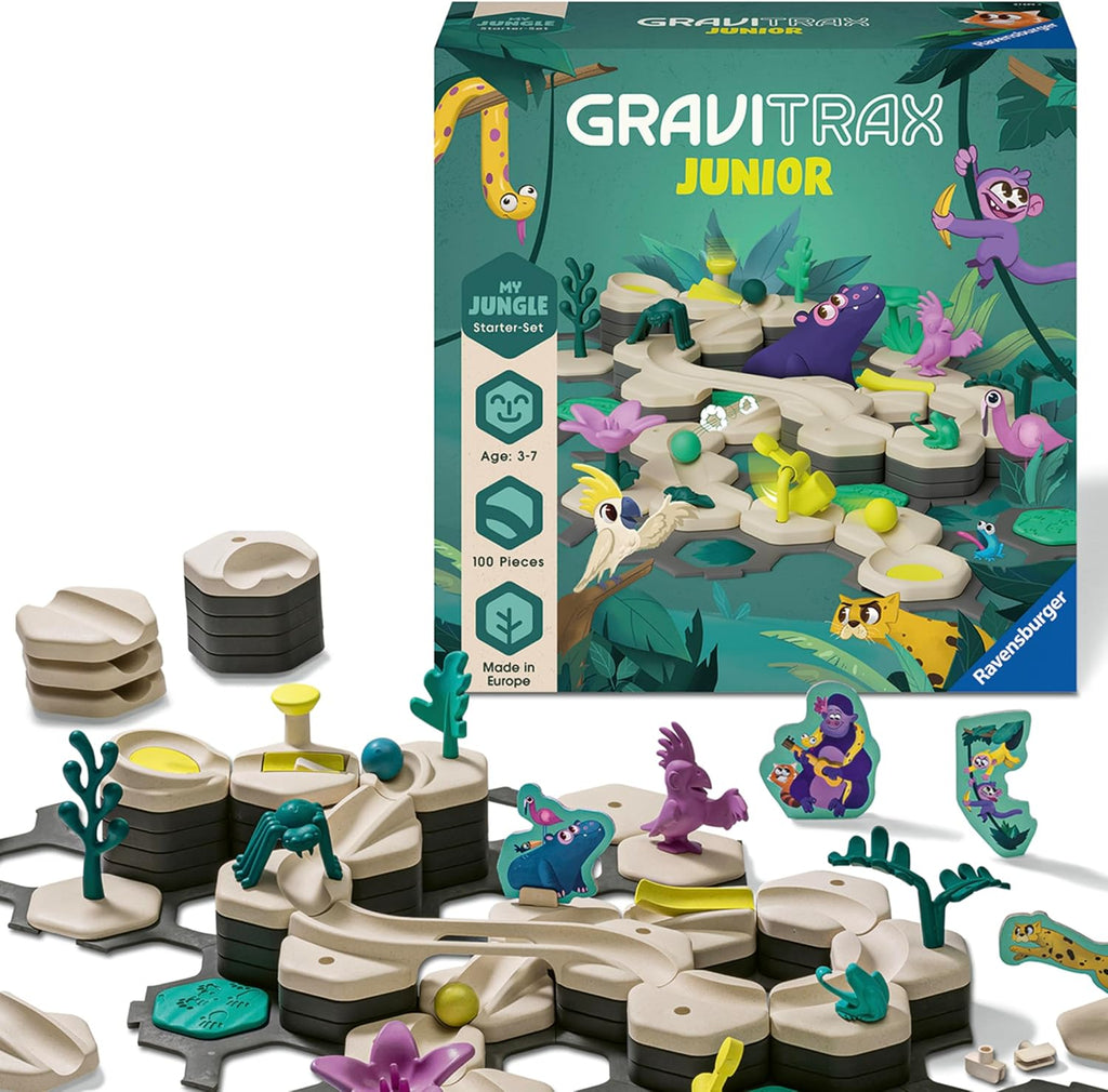 Ravensburger GraviTrax Junior Starter Set - My Jungle - Preschool Marble Run Game