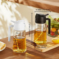 TrendPlain 16oz/470ml Glass Olive Oil Sprayer for Cooking – 2 in 1 Olive