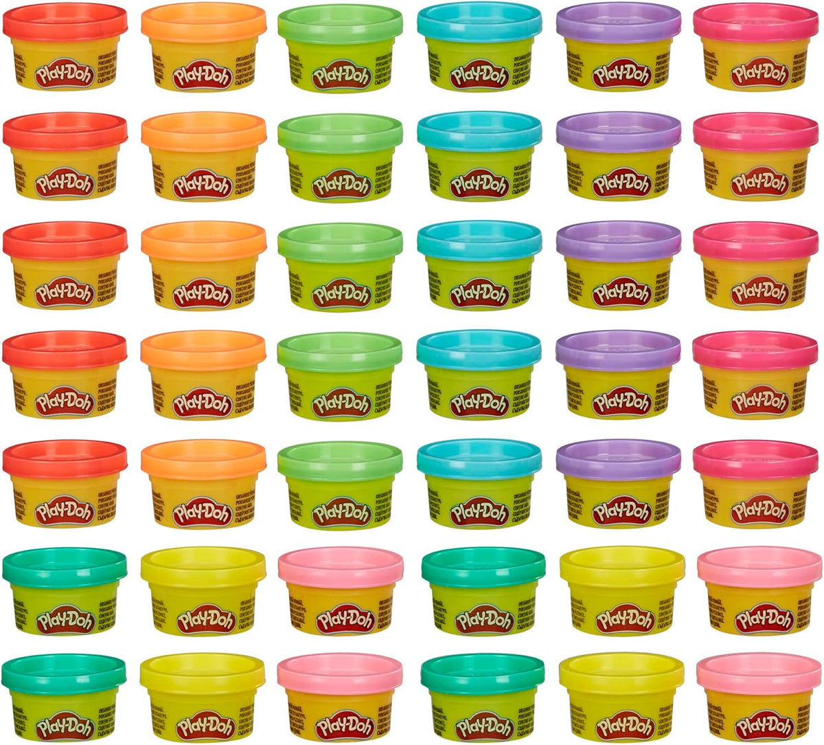 Play Doh Bulk Handout 42-Pack of 1-Ounce Modeling Compound Cans, Back