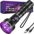 365nm 5xLED Blacklight UV Flashlight Rechargeable Powerful UV Light