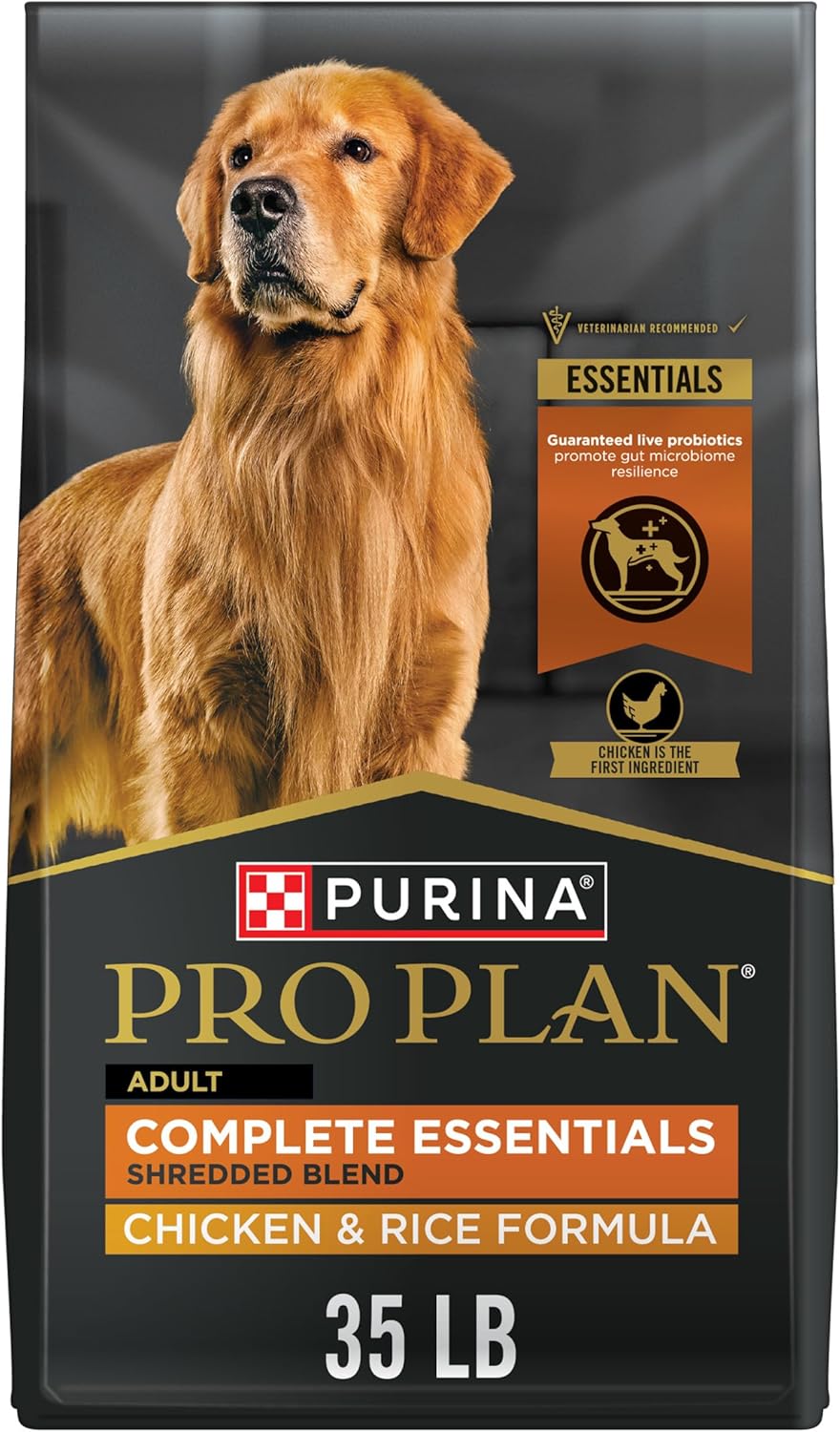 Purina Pro Plan Complete Essentials Shredded Blend Chicken and Rice Dog Food