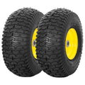 2 Pack 15x6.00-6 Lawn Mower Front Tire and Wheel Assembly, Fits John Deere - riding lawn mower front wheel and tire