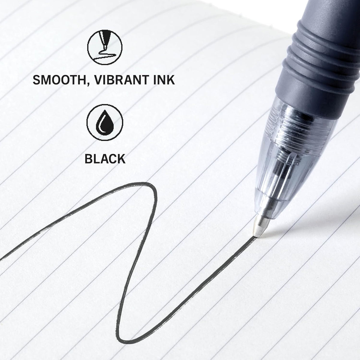 Zebra Pen Z-Grip Retractable Ballpoint Pen, Smooth-Flowing Black Ink, 1.0mm