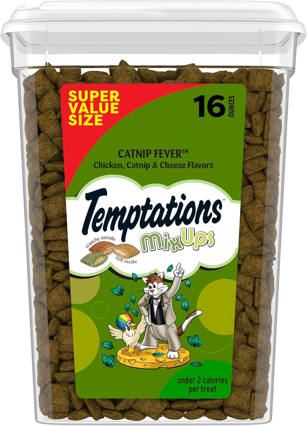 Temptations Cat Treats, Classic Crunchy and Soft Cat Treats, Catnip Fever - temptations cat treats calories