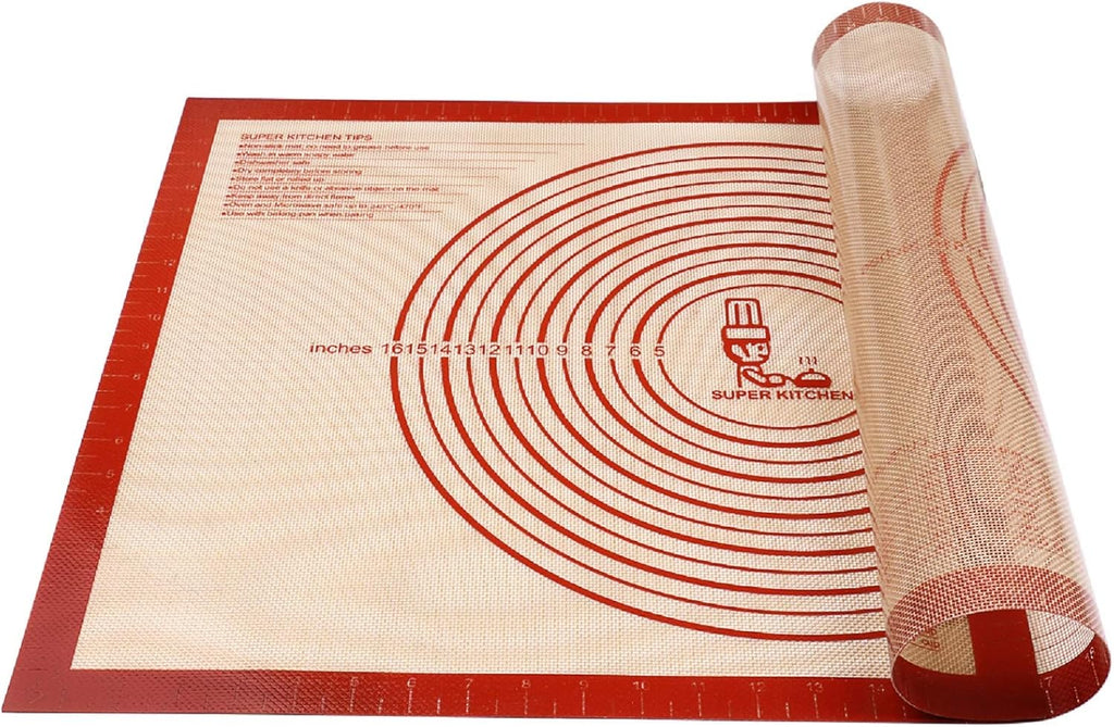 Non-slip Silicone Pastry Mat Extra Large with Measurements 28''By 20''