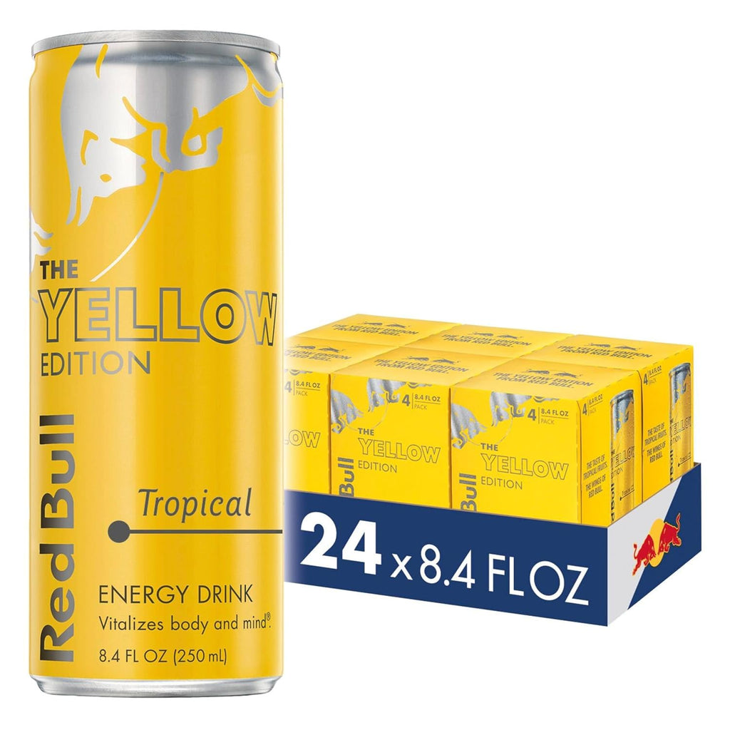 Red Bull Energy Drink, Tropical, Yellow Edition, 8.4 Fl Oz