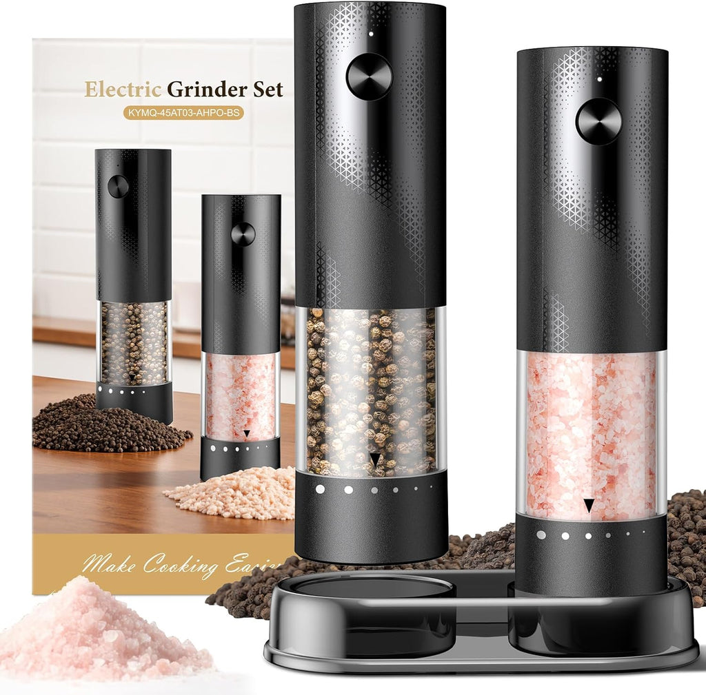 Electric Salt and Pepper Grinder Set - Rechargeable Automatic Salt and Pepper Shakers