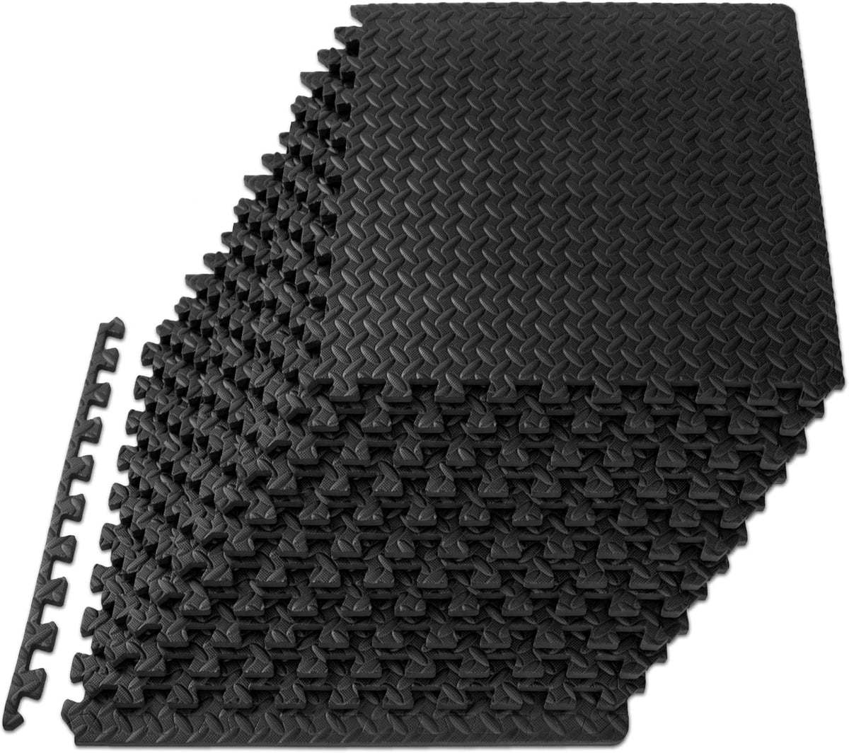 ProsourceFit Puzzle Exercise Mat å? in, EVA Interlocking Foam Floor Tiles