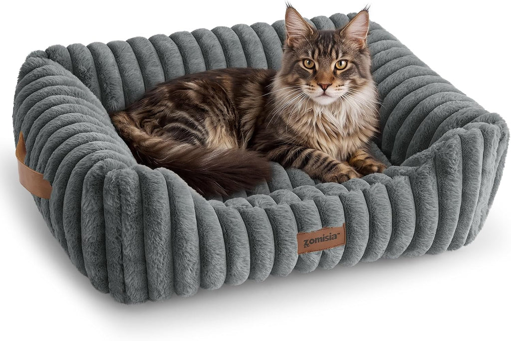 Orthopedic Large Cat Bed with Removable Washable Cover, 25x21''