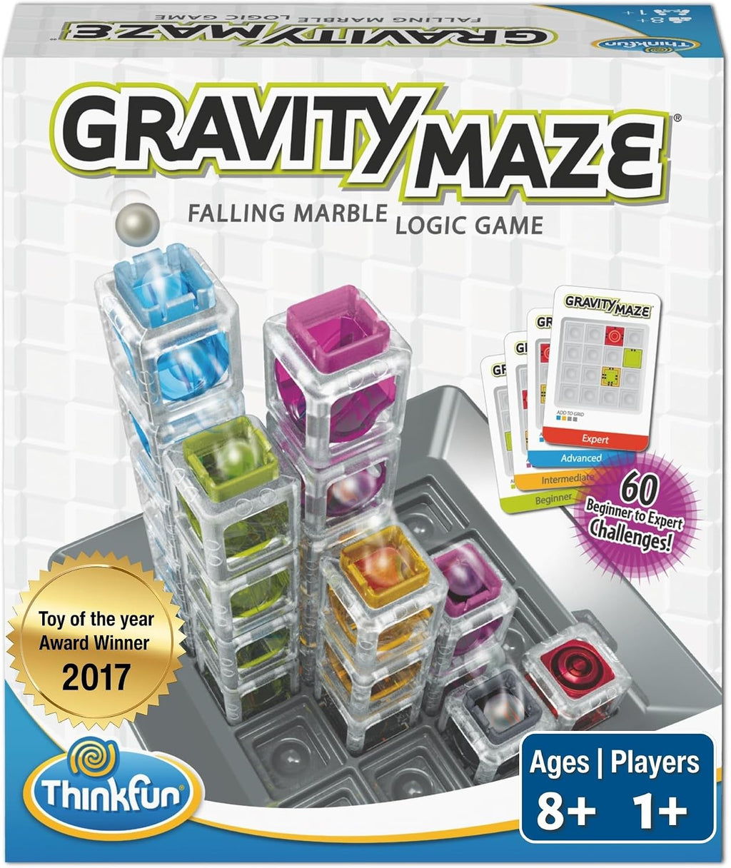 ThinkFun Gravity Maze - Falling Marble Logic Game - Challenging STEM Toy for Kids 8-12