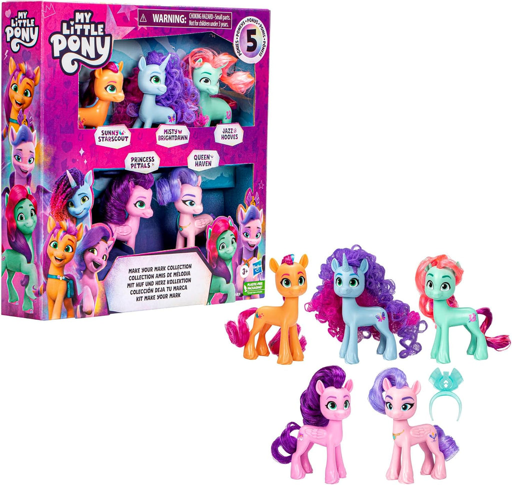 My Little Pony Toys, Make Your Mark Collection Set, 5 Pony Figures, 3-Inch Dolls