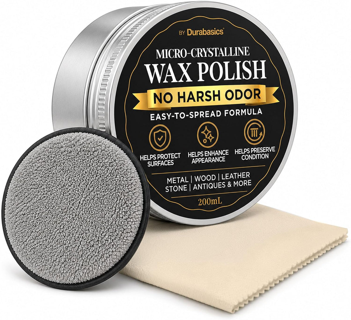 Durabasics Microcrystalline Wax Polish, 6.8 fl oz