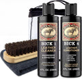 Leather Care Kit, Bick 1 Leather Cleaner, Bick 4 Conditioner, Brush & Cloth