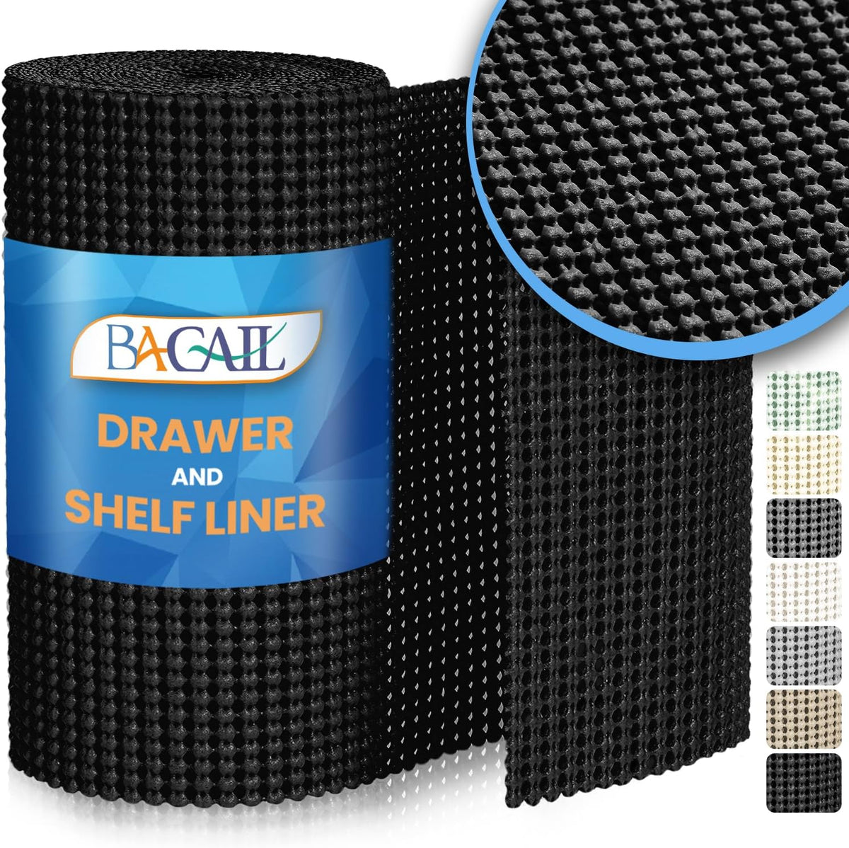 BAGAIL Drawer and Shelf Liner, 12 in X 10 Ft Non-Adhesive Shelf Liners