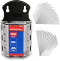 WORKPRO Utility Knife Blades, SK5 Steel, 100-Pack with Dispenser - workpro utility knife blade replacement
