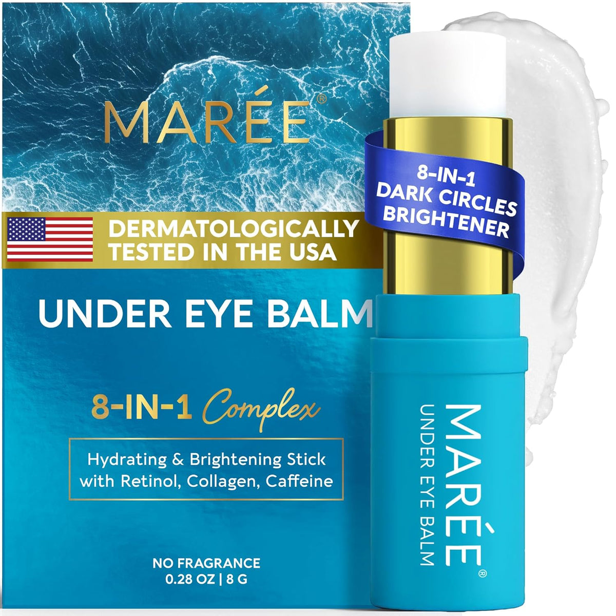 MAREE Under Eye Balm Stick Hydrating – Retinol Caffeine Under Eye