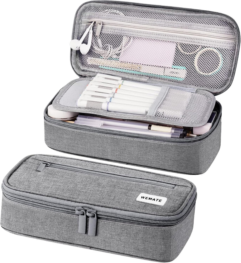 WEMATE Pencil Case, Large Storage Organizer, Makeup Bag, Teacher Must - have