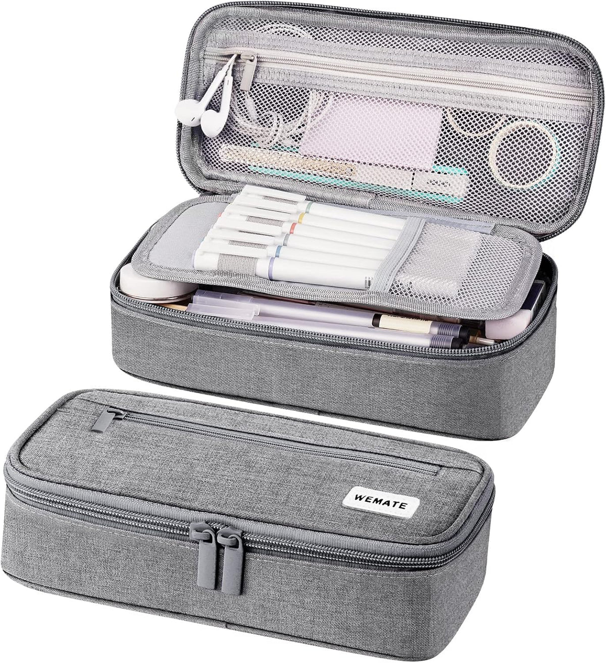 WEMATE Pencil Case, Large Storage Organizer, Makeup Bag, Teacher Must - have