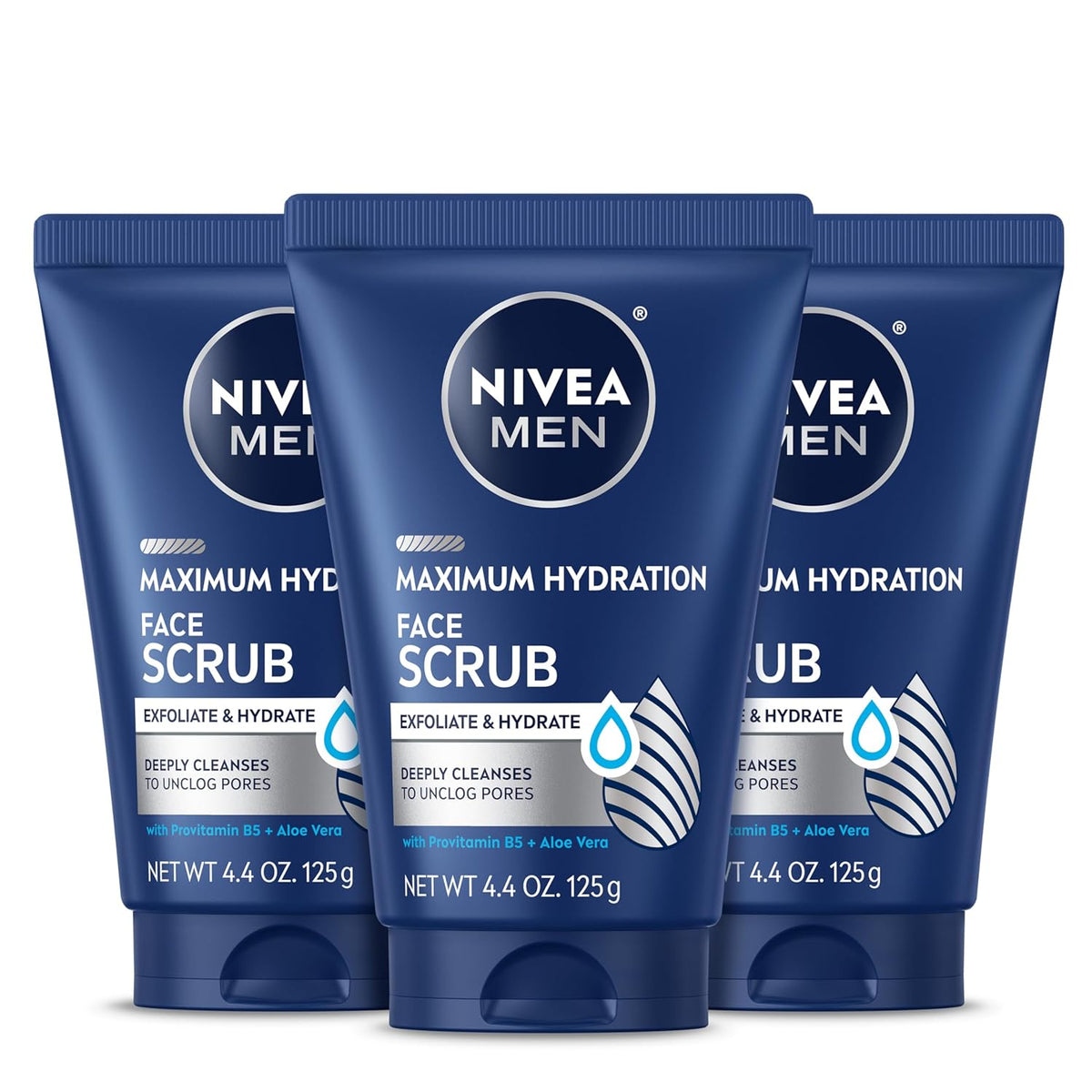 NIVEA MEN Maximum Hydration Face Scrub with Provitamin B5 and Aloe Vera