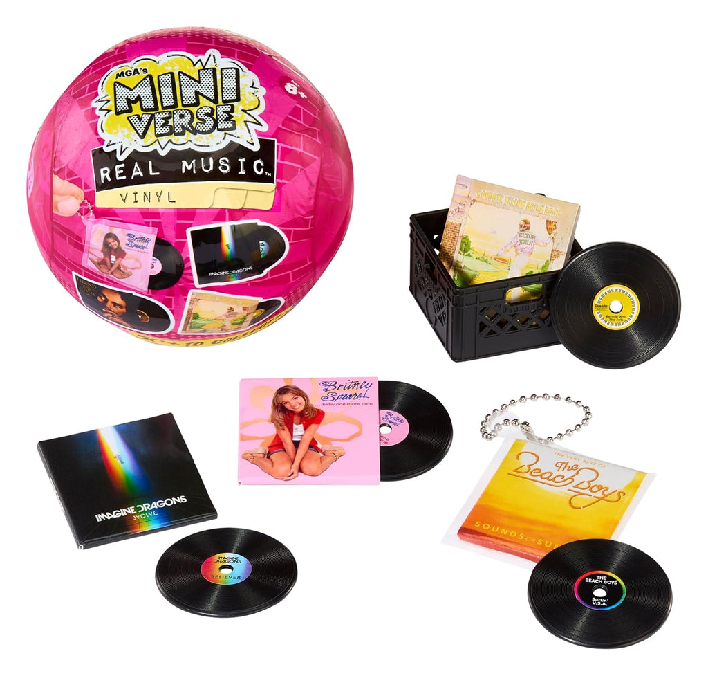 MGA's Miniverse Real Music Vinyl Mystery Blind Packaging, Mini Playable - mga's miniverse real music vinyl