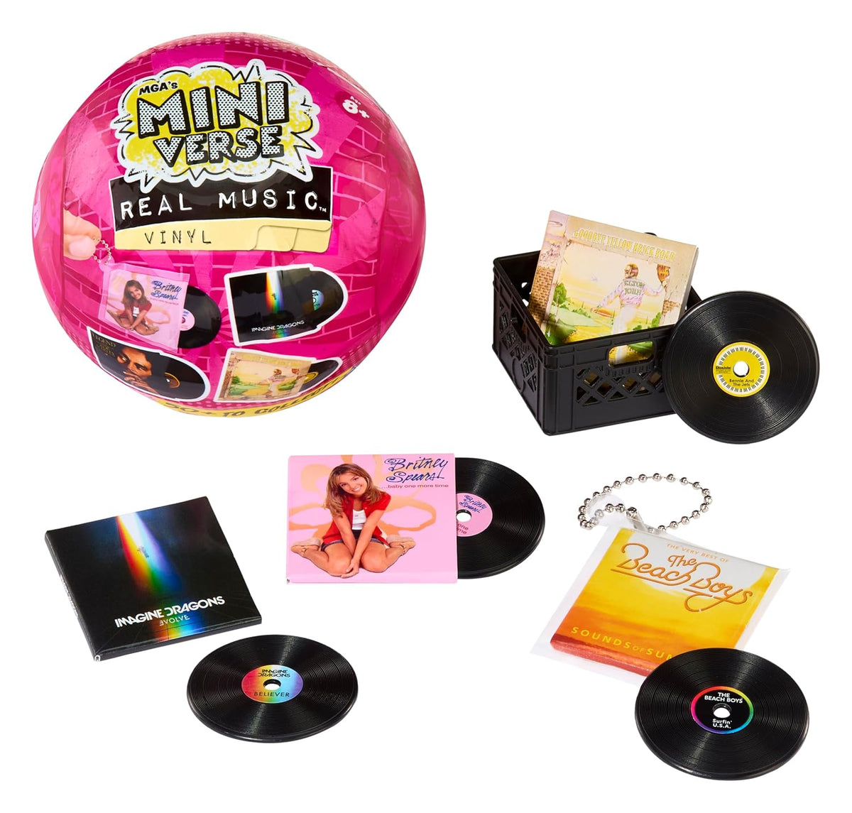 MGA's Miniverse Real Music Vinyl Mystery Blind Packaging, Mini Playable - mga's miniverse real music vinyl