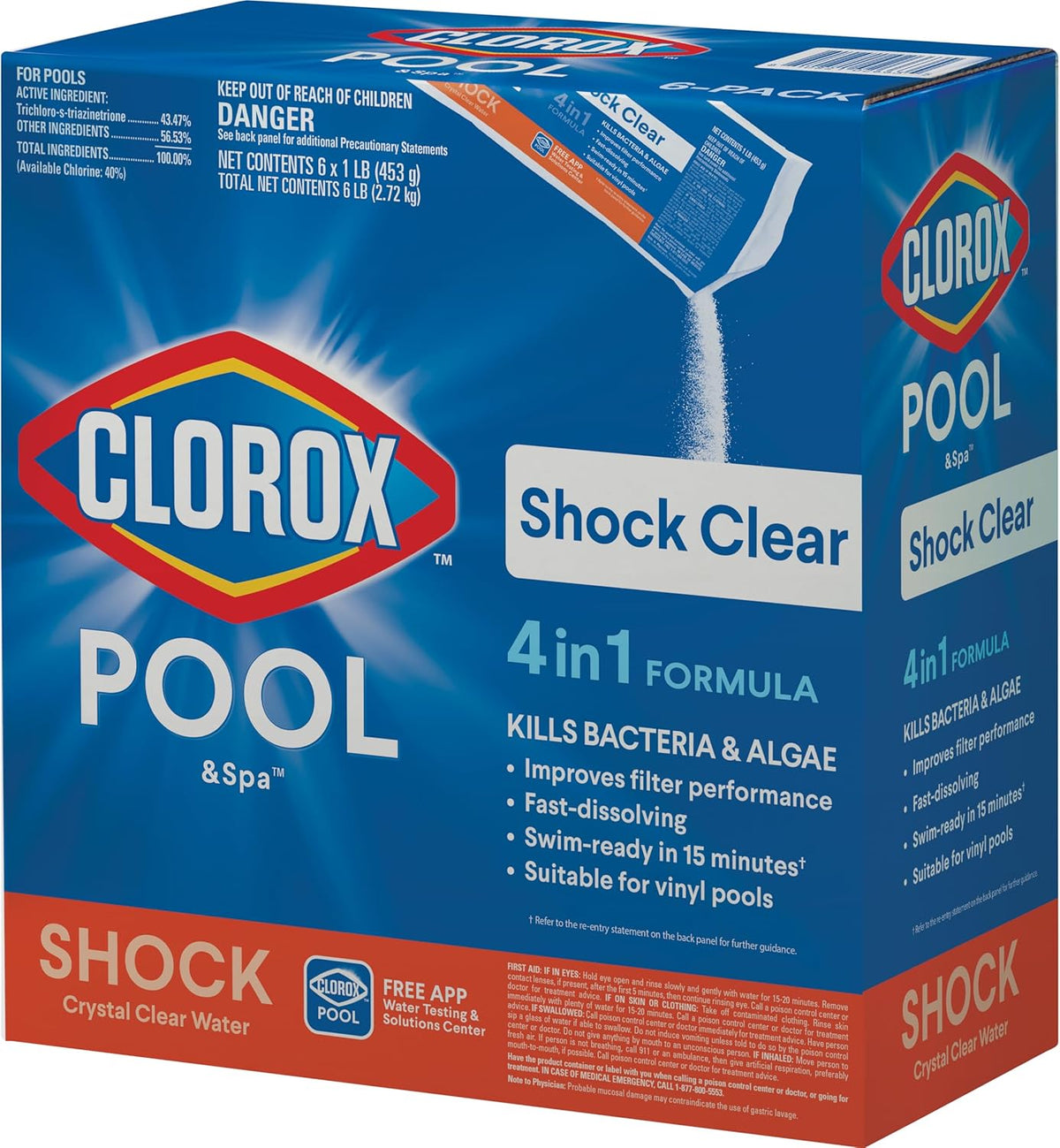 Clorox® Pool&Spa‰ã¢ Shock Clear, for Crystal Clear Swimming Pool Water