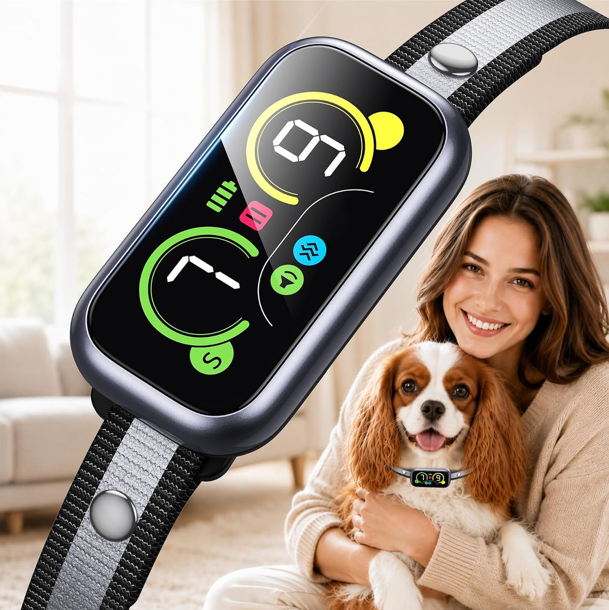 Smart Dog Bark Collar with Advanced Bark Detection, Anti Barking Devices