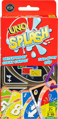Mattel Games UNO Splash Card Game with Waterproof Cards and Portable Clip