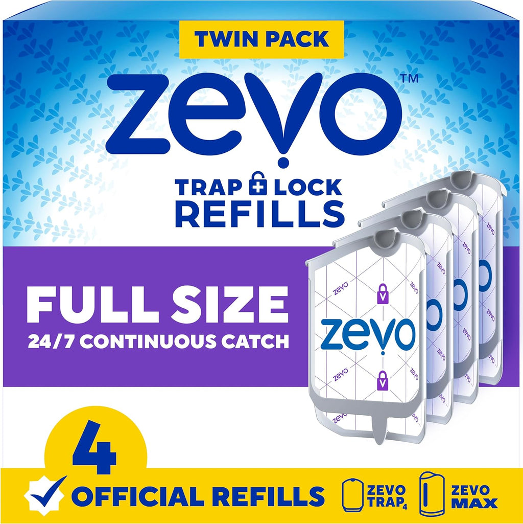 Zevo Flying Insect Trap Official Refill Cartridges - Fits Both Zevo Trap