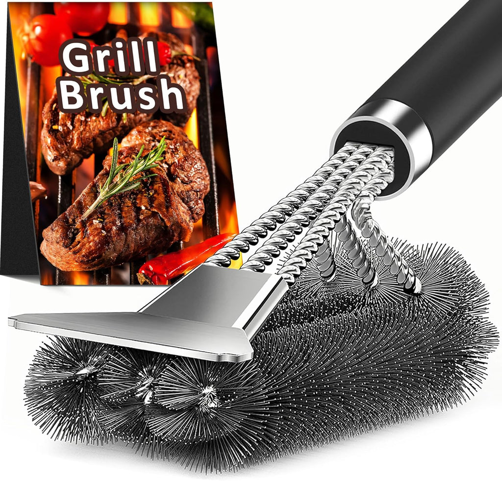TNTOR Grill Brush with Scraper, 18" Adjustable Handle BBQ Grill Brush