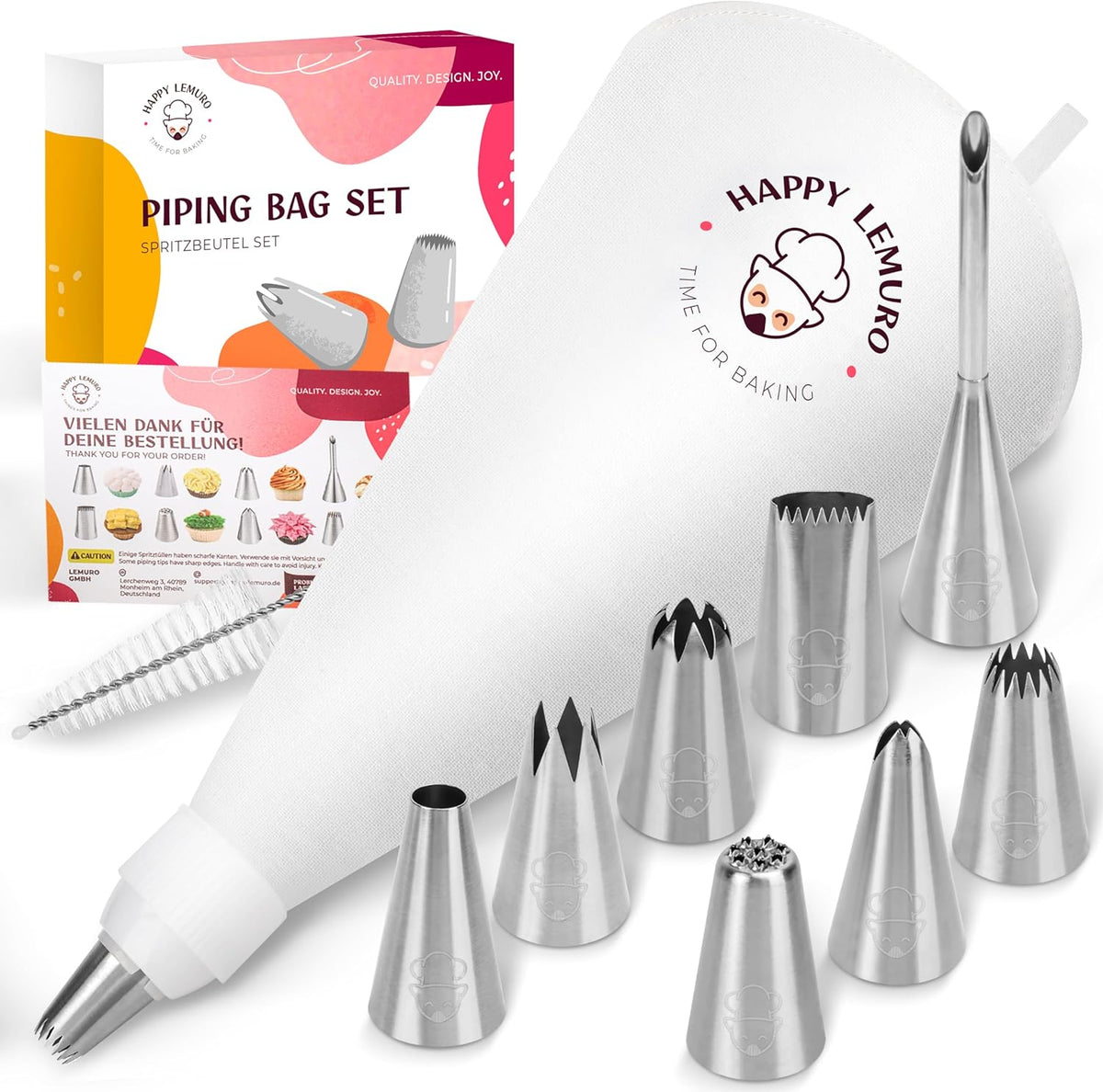 Premium Reusable Piping Bags and Tips Set