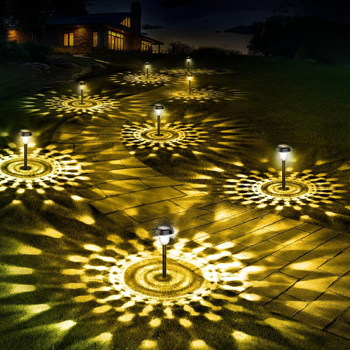 10 Pack Ultra Bright Solar Lights Outdoor Waterproof, from Dusk to Dawn Up