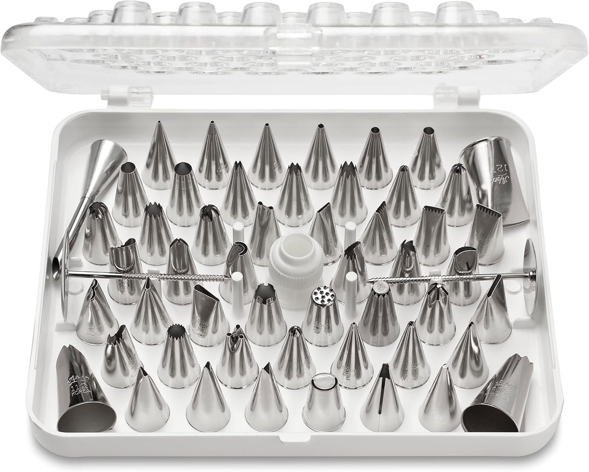 Ateco 783-55 Piece Cake Decorating Set, Includes 52 Stainless Steel Tubes