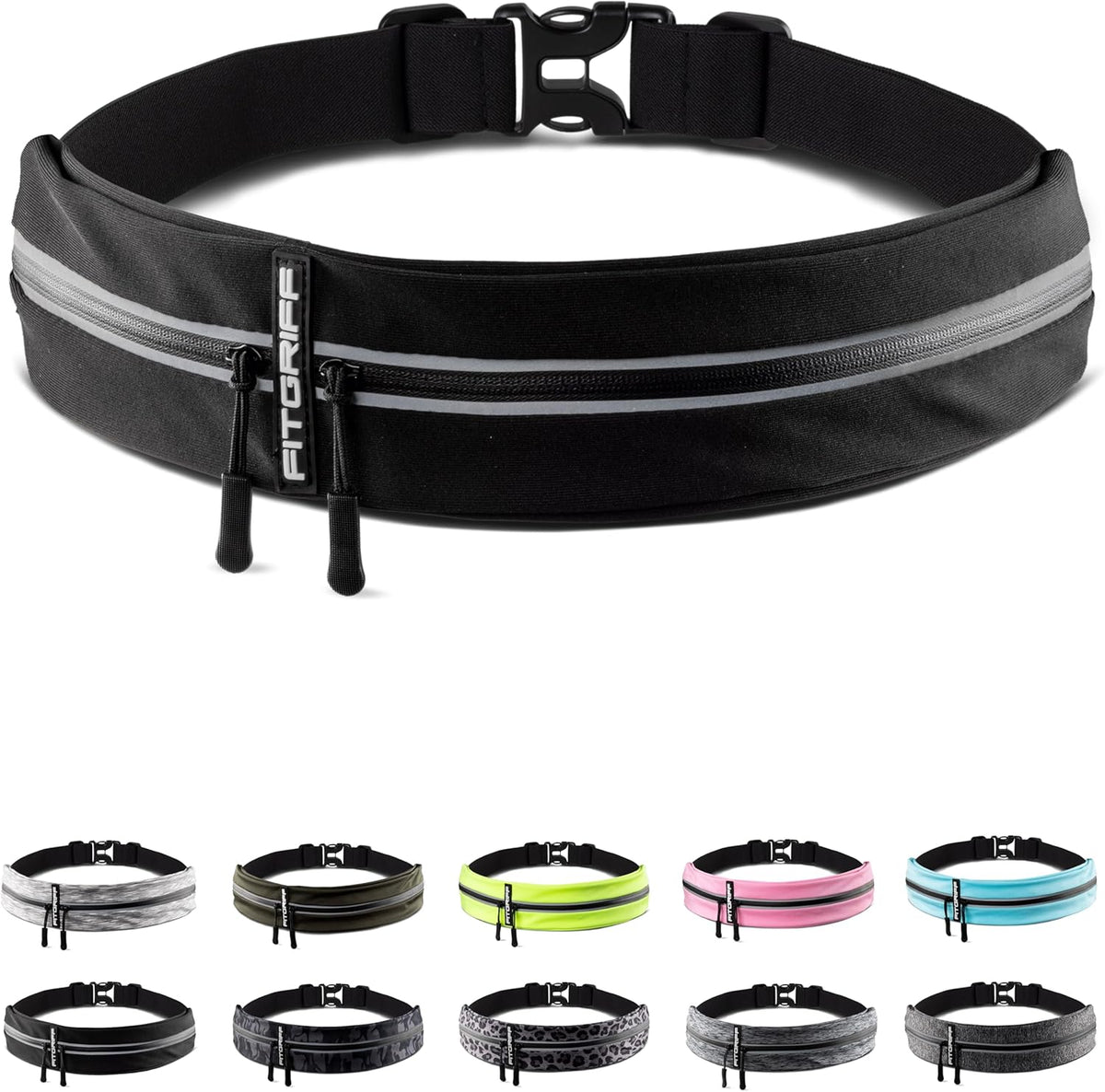 Fitgriff® Running Belt for Men & Women - Secure Jogging Pouch for Phone