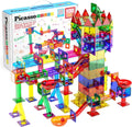 PicassoTiles 100 Piece Marble Run Magnetic Tiles Race Track STEM Ages 3+