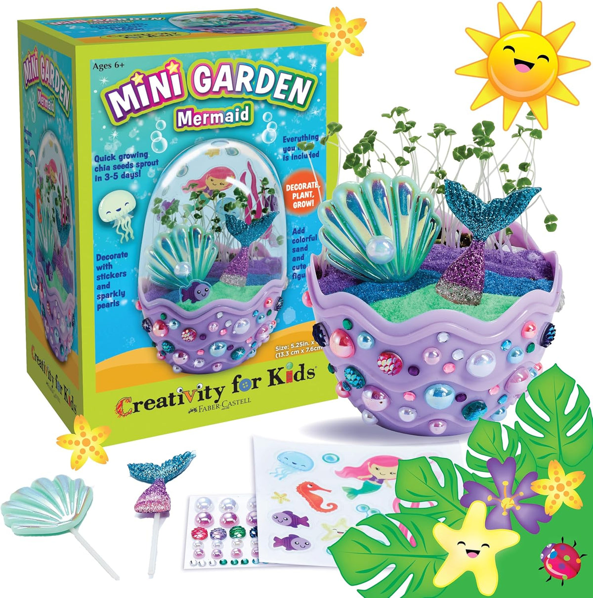 Creativity for Kids Mini Garden: Mermaid Terrarium Kit - Mermaid Gifts