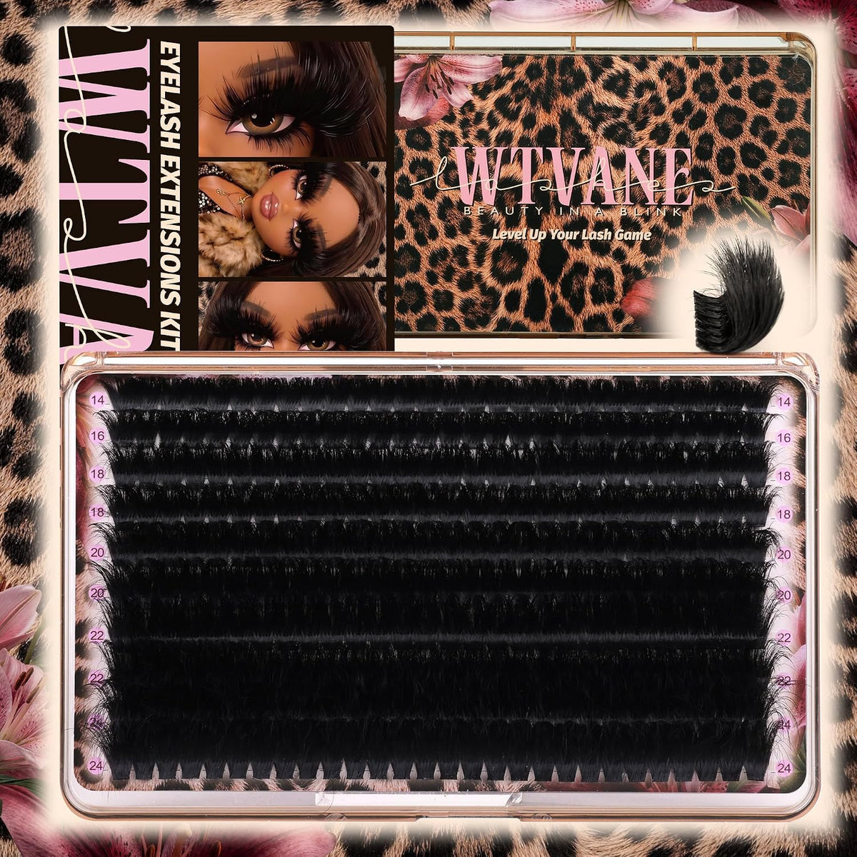 280Pcs Thick Lash Clusters 260D Eyelash Clusters 14-24mm
