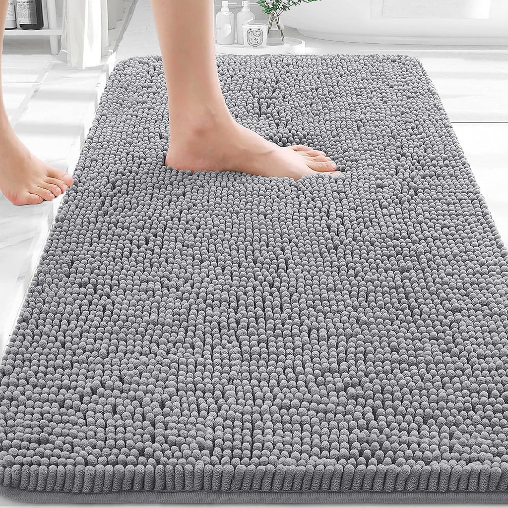 OLANLY Bathroom Rugs 30x20, Extra Soft Absorbent Chenille Bath Rugs