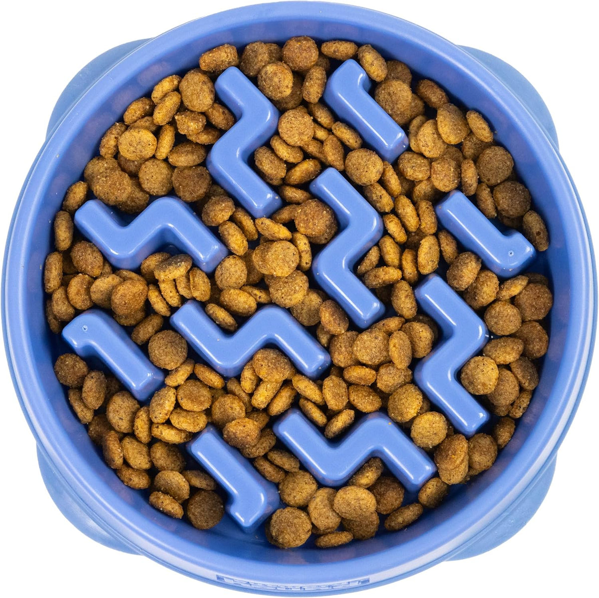 Outward Hound Fun Feeder Slo Bowl Dog Slow Feeder, Notch, Blue, 8.8" - outward hound fun feeder slo bowl medium