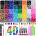 50000Pcs Bedazzling Kit with Rhinestones 3mm, 40 Colors Bedazzler Kit Resin - bedazzling kit small rhinestones