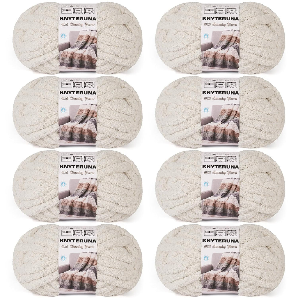 Chunky Yarn for Hand Knitting, #10 Chunky Blanket Chenille Yarn, Large Bulky - chunky yarn hand knitting projects