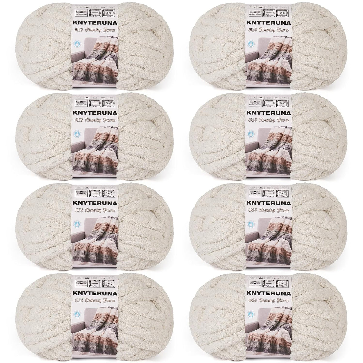 Chunky Yarn for Hand Knitting, #10 Chunky Blanket Chenille Yarn, Large Bulky - chunky yarn hand knitting projects
