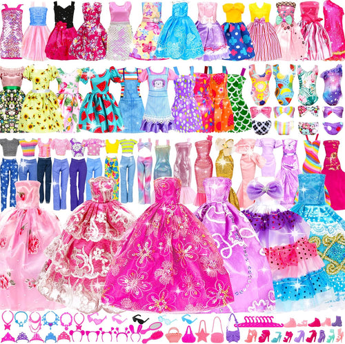 138 Pcs Doll Clothes and Accessories